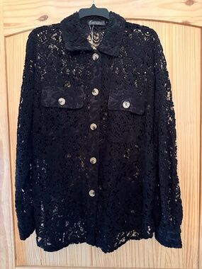 Lace shacket